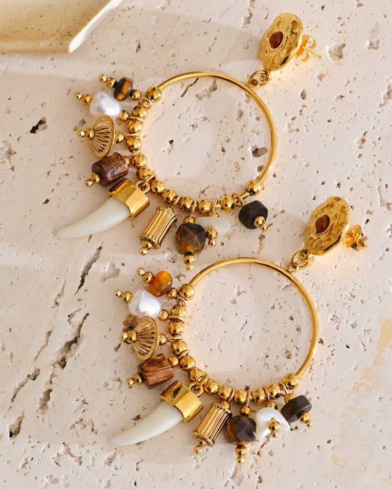 Wild Talisman Hoop Earrings