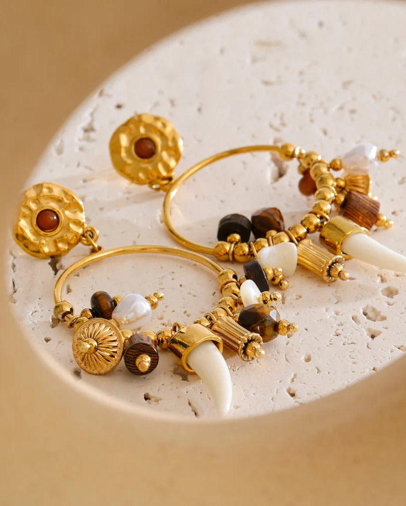Wild Talisman Hoop Earrings