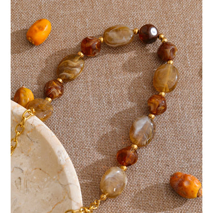 Amber Muse Beaded Necklace