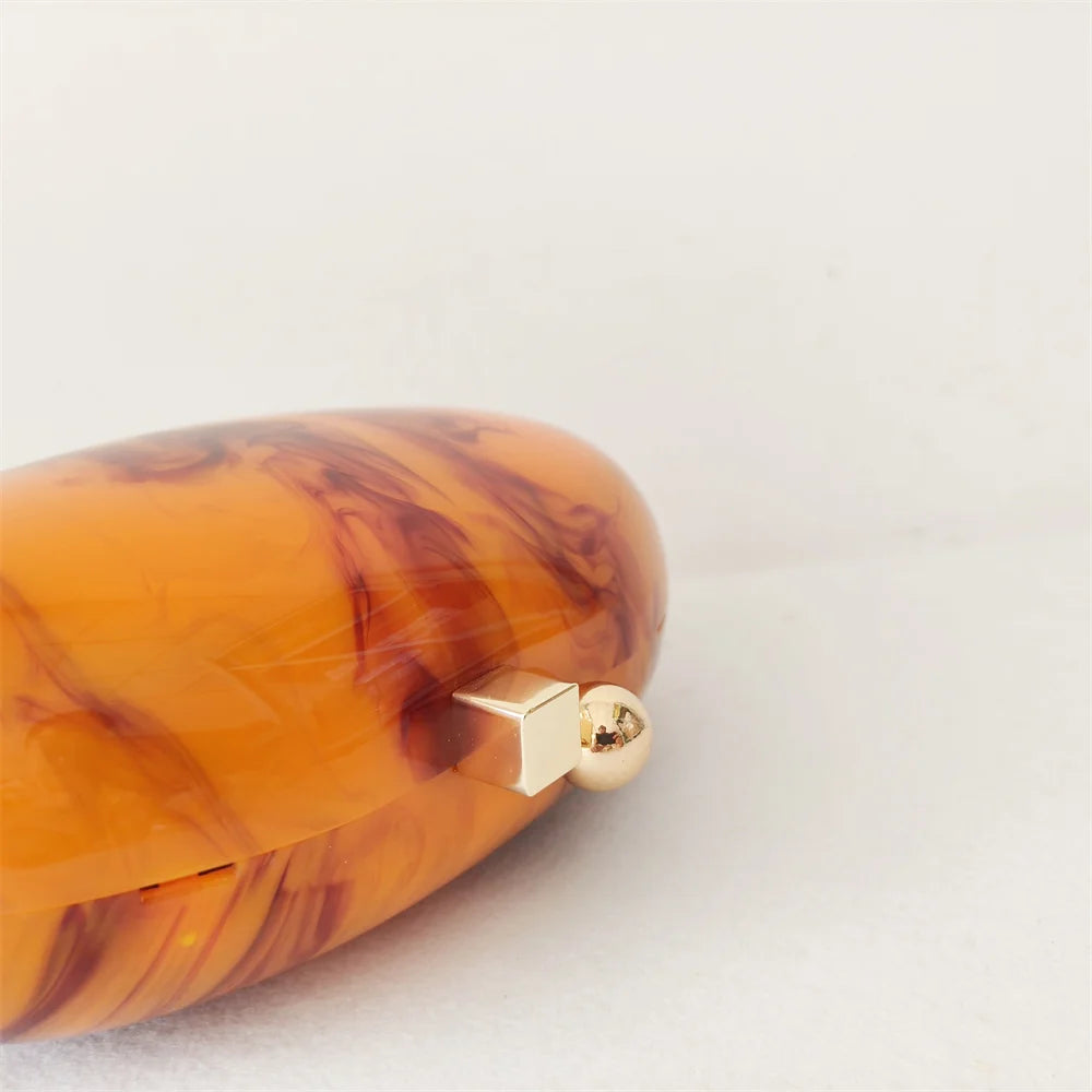 Amber Tortoise Acrylic Clutch