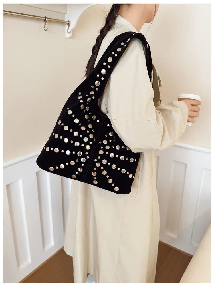 Cafe Studded Shoulder Bag