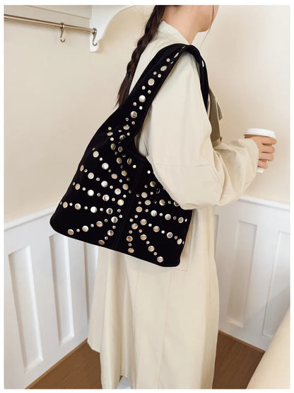 Cafe Studded Shoulder Bag