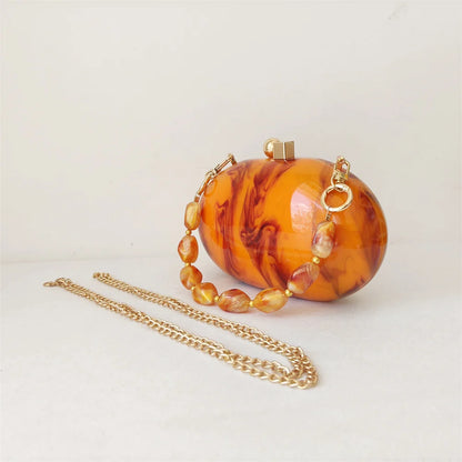 Amber Tortoise Acrylic Clutch