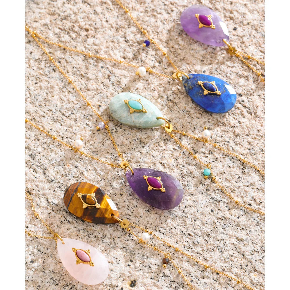 Bohemian Talisman Gemstone Necklace