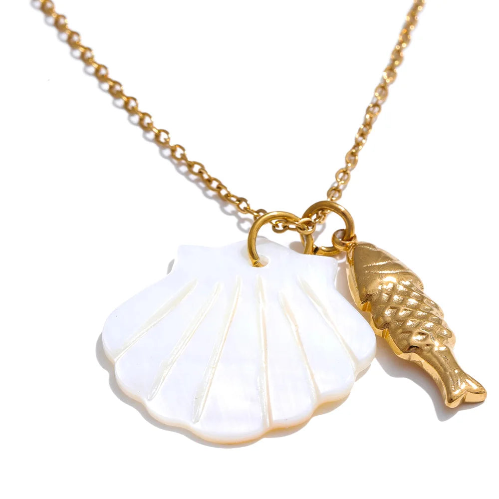 Marina Shell Charm Necklace