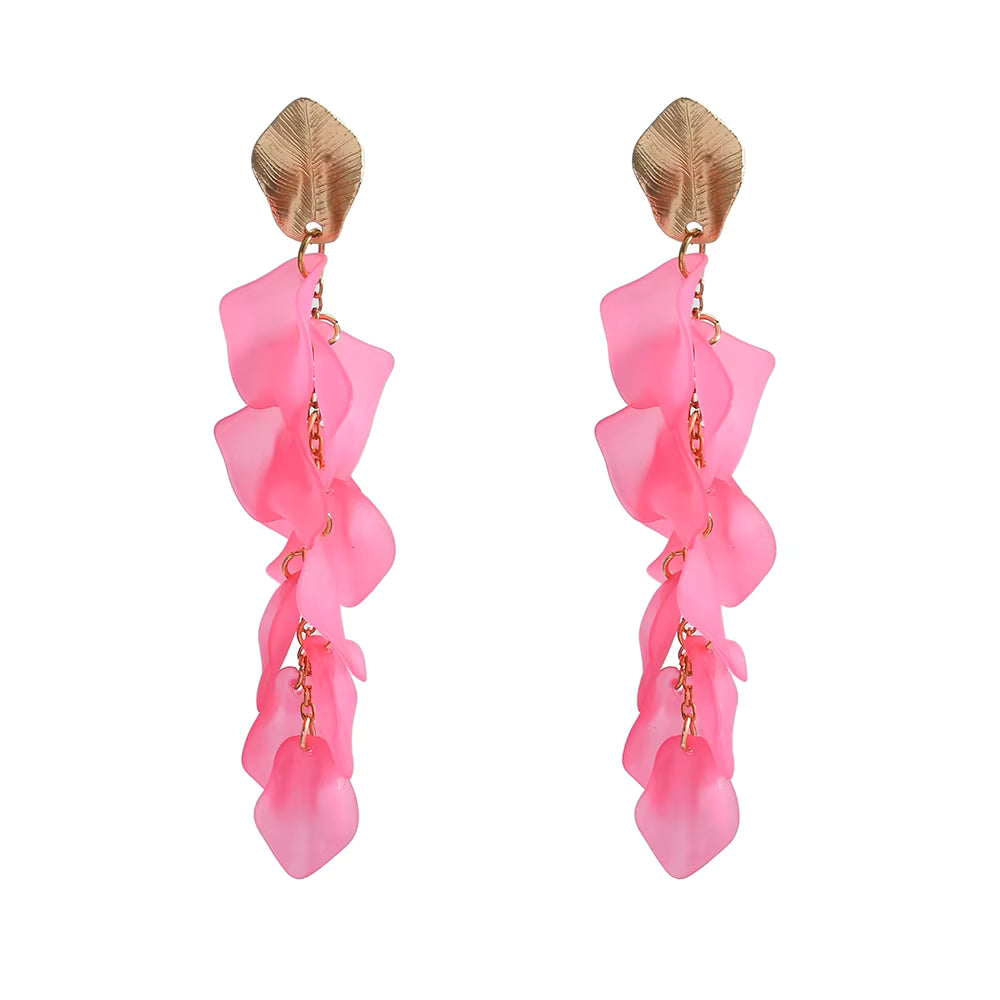 Seaside Bloom Acrylic Petal Earrings