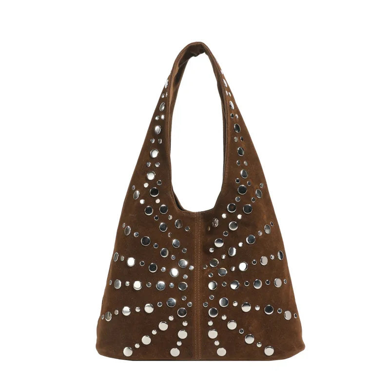 Cafe Studded Shoulder Bag