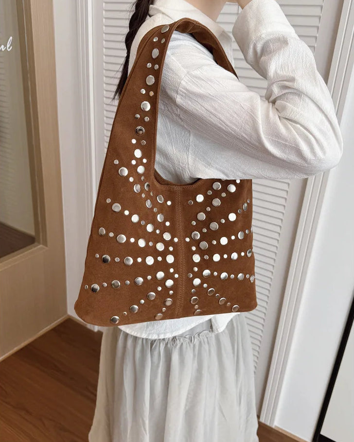 Cafe Studded Shoulder Bag