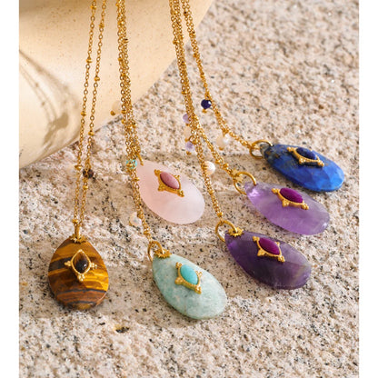 Bohemian Talisman Gemstone Necklace