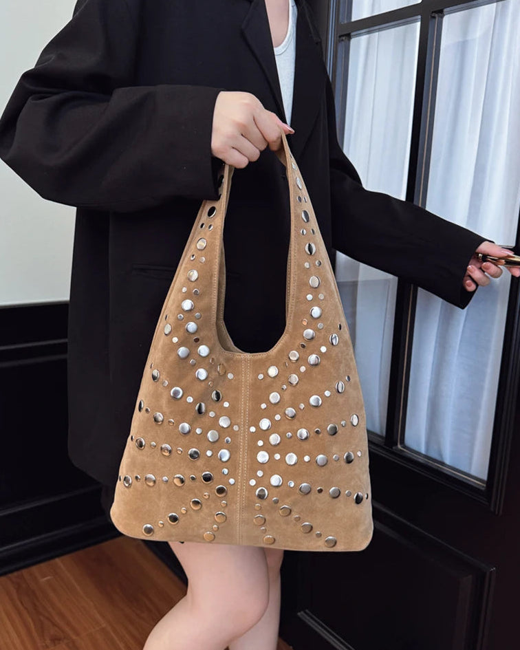 Cafe Studded Shoulder Bag
