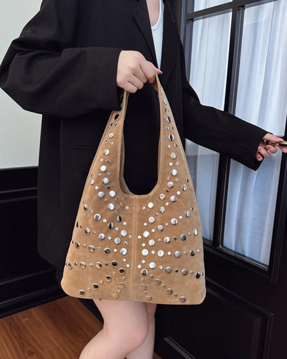 Cafe Studded Shoulder Bag