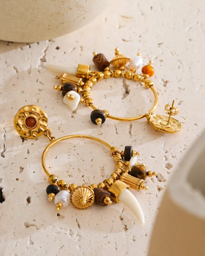 Wild Talisman Hoop Earrings