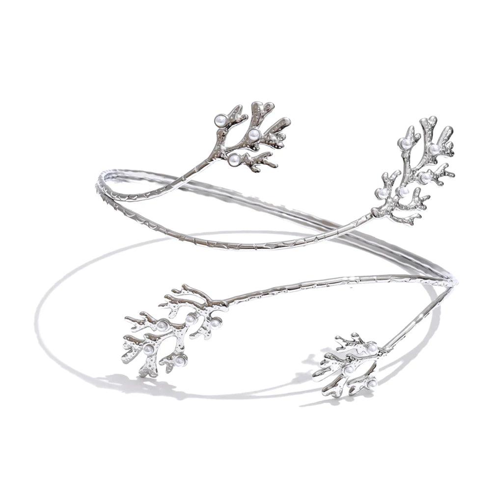 Coral Gold Arm Cuff