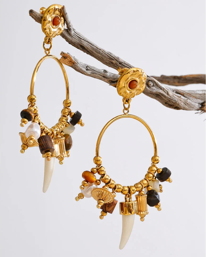 Wild Talisman Hoop Earrings
