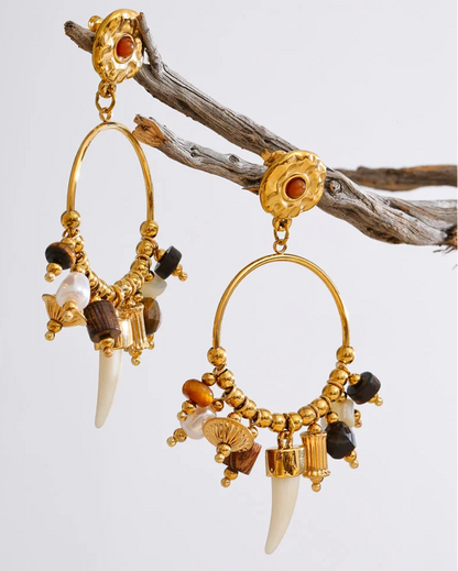Wild Talisman Hoop Earrings