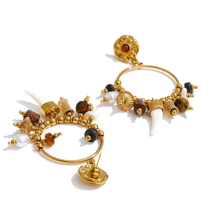 Wild Talisman Hoop Earrings