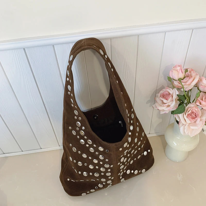 Cafe Studded Shoulder Bag