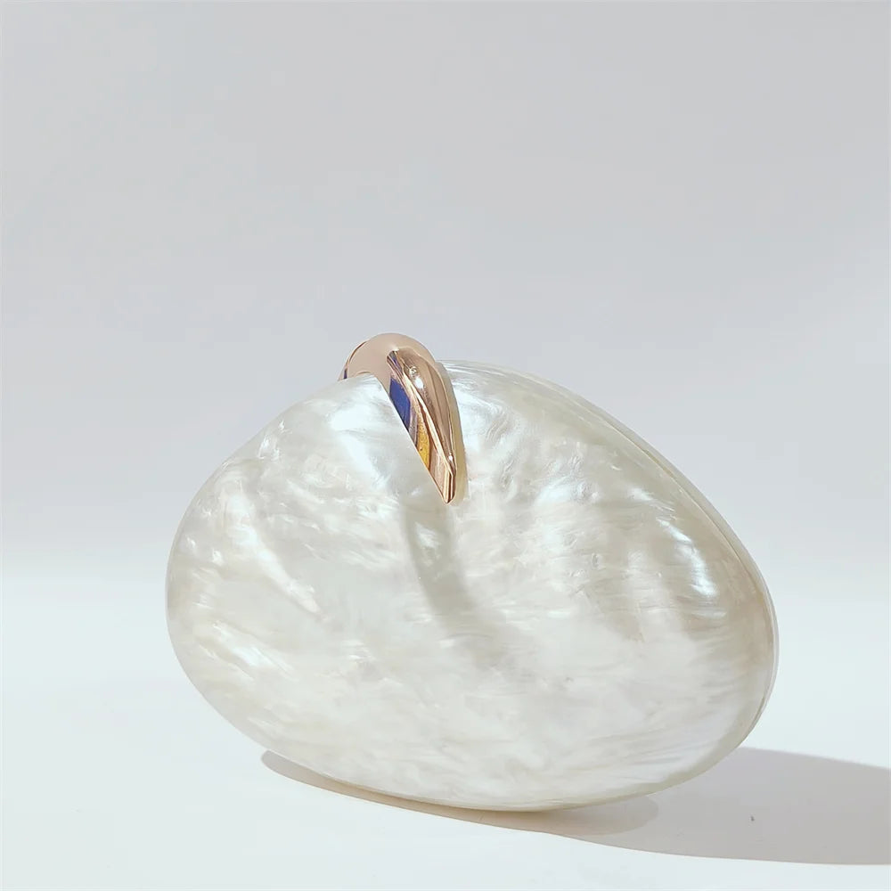 Pearl Leaf Acrylic Clutch