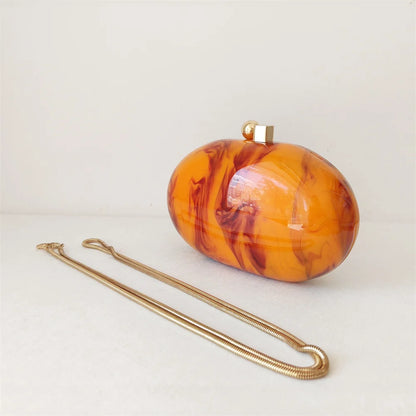 Amber Tortoise Acrylic Clutch