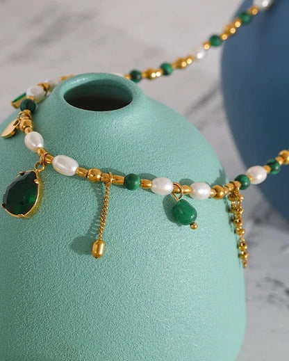 Pearl Emerald Necklace
