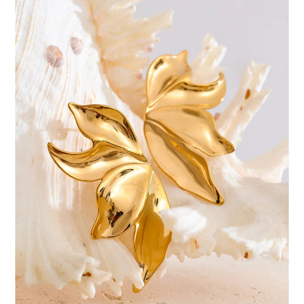 Nymphaea Gold Earrings