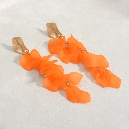 Seaside Bloom Acrylic Petal Earrings