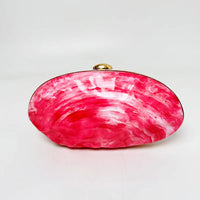 Retro Couture Shell Clutch