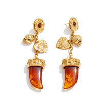 Riviera Charm Amber Boho Earrings