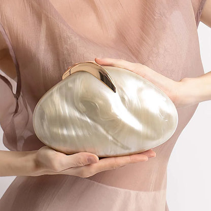 Pearl Leaf Acrylic Clutch