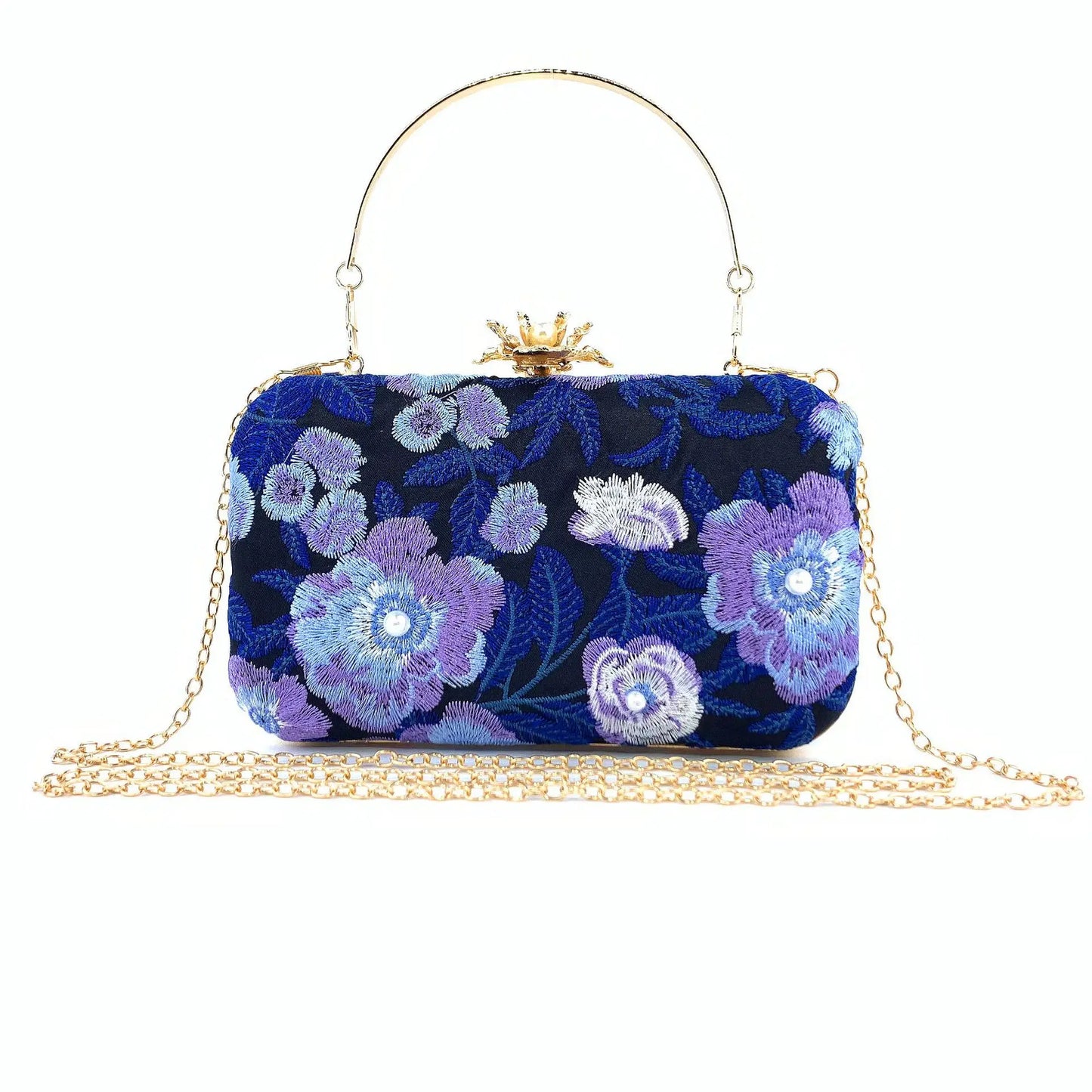 Vintage Pearl Embroidered Clutch