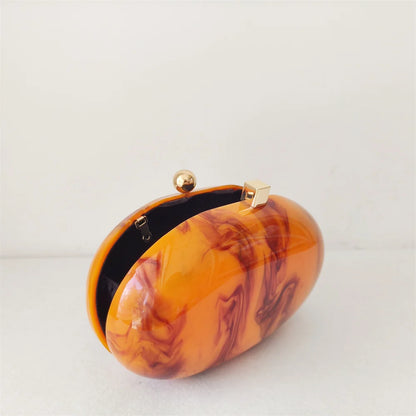 Amber Tortoise Acrylic Clutch