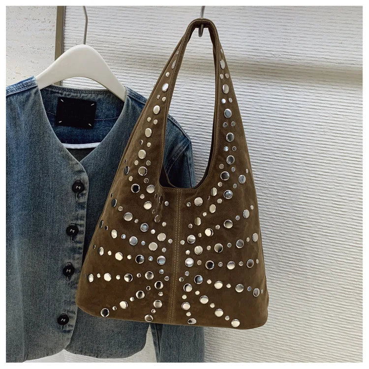 Cafe Studded Shoulder Bag