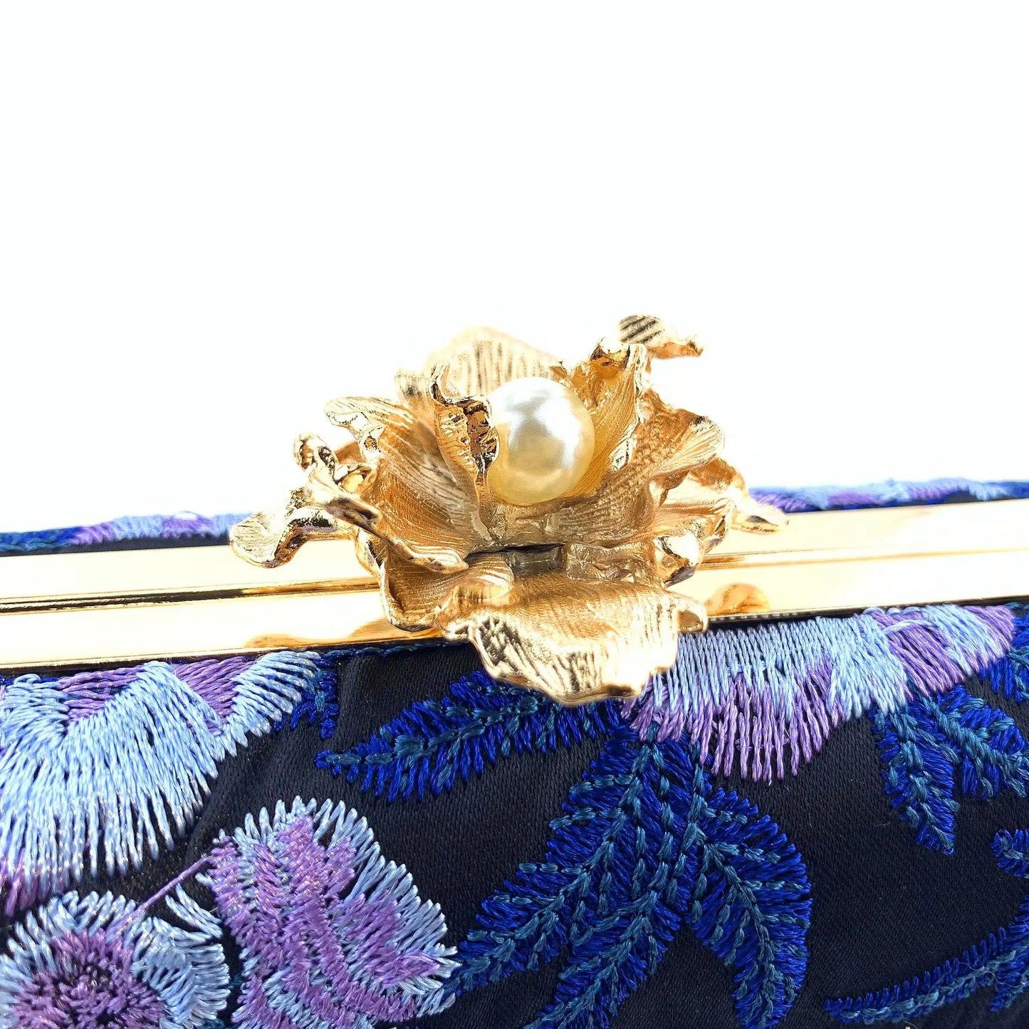 Vintage Pearl Embroidered Clutch