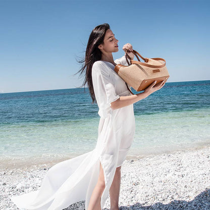 Soleil Raffia Tote Bag