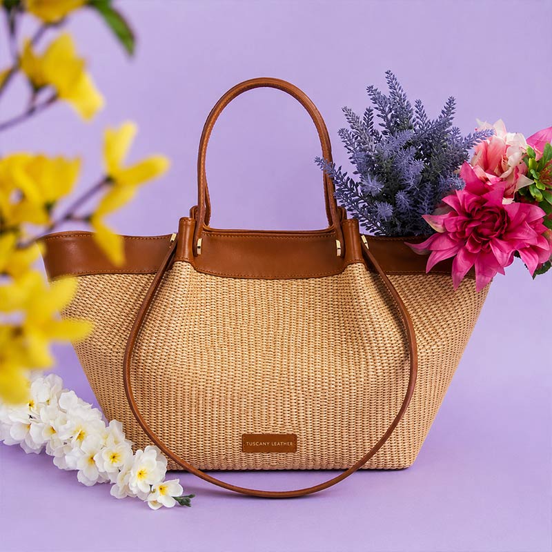 Soleil Raffia Tote Bag