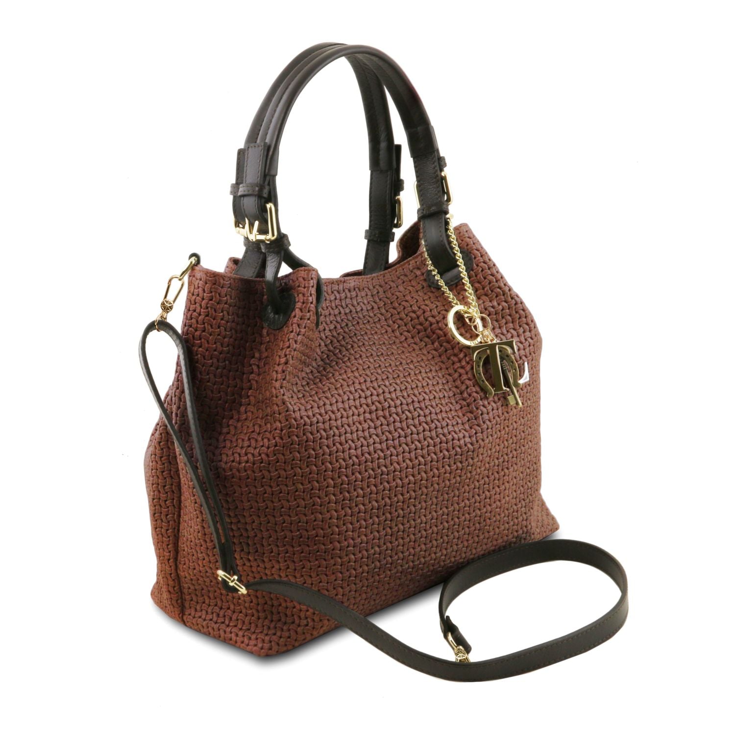 TL KEYLUCK Woven Printed Leather Shopping Bag Montipi