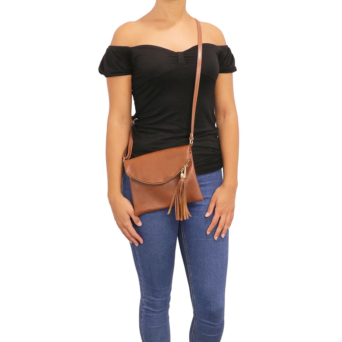 TL Young Boho Leather Crossbody Bag