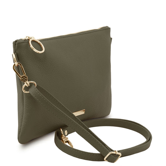 Soft Leather Clutch Green