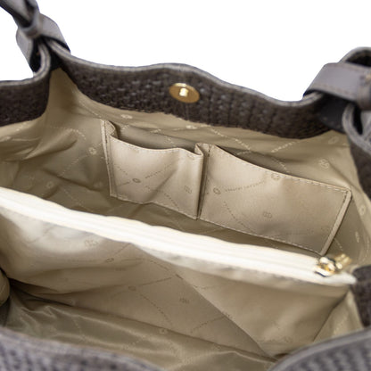 TL KEYLUCK Woven Leather Tote Bag
