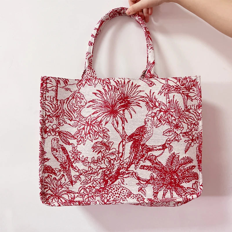 Tropical Embroidered Tote Bag Montipi