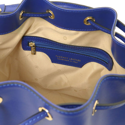 VITTORIA Leather Bucket Bag