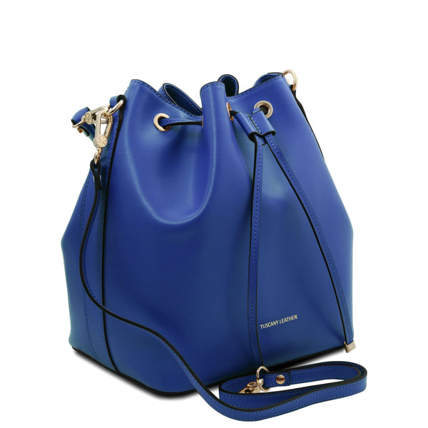 VITTORIA Leather Bucket Bag