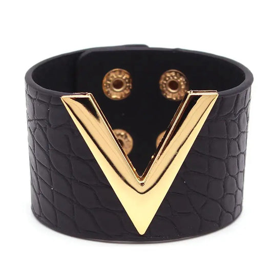 Viera Leather Cuff Bracelet