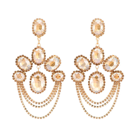 Vintage Boheme Chic Crystal Drop Earrings