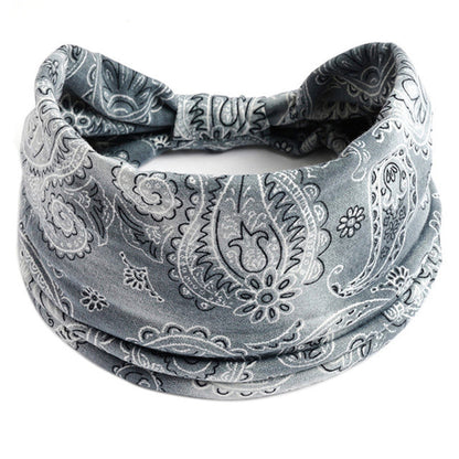 Vintage Casual Light Grey Bandana Headband Montipi