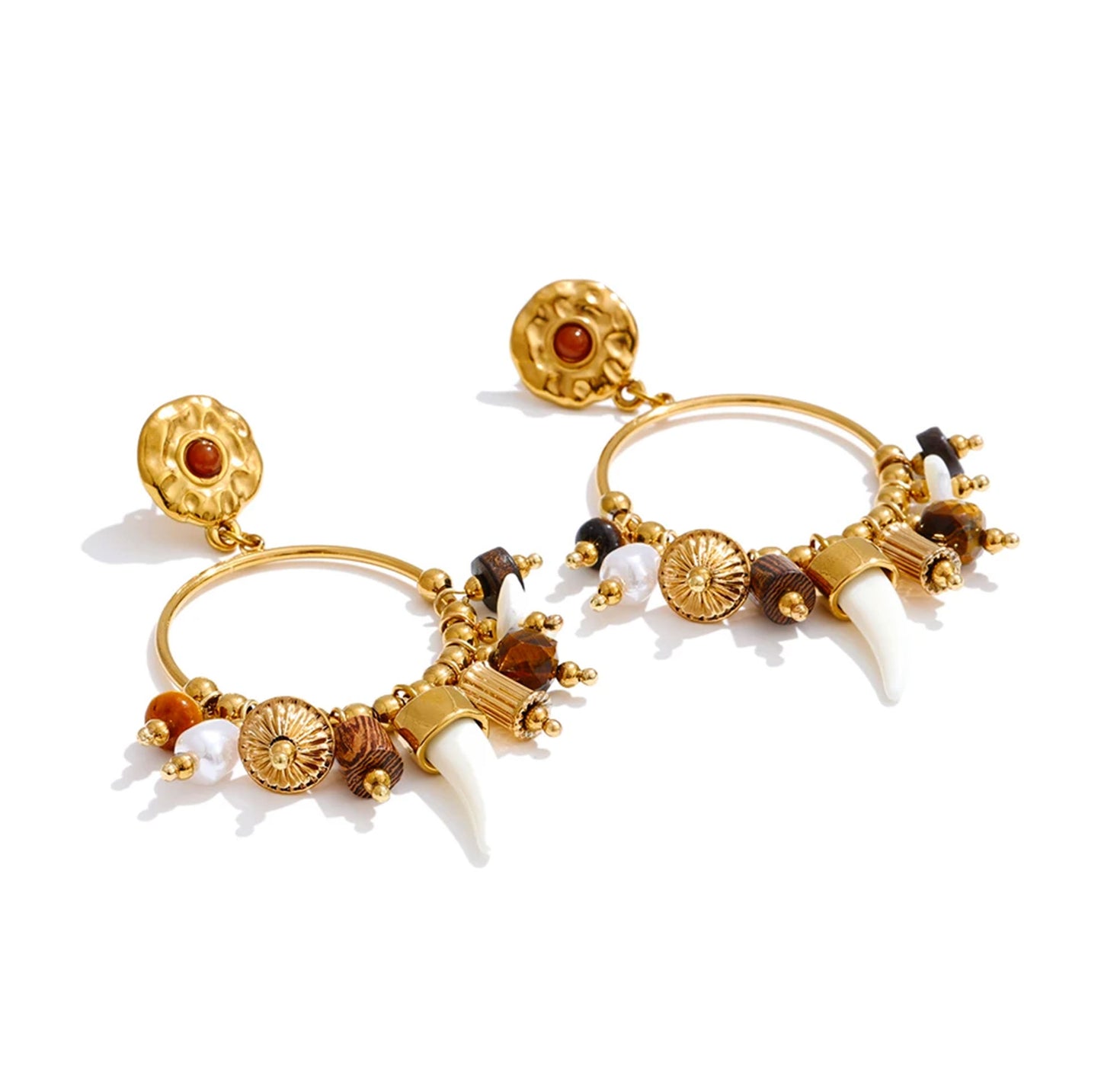 Wild Talisman Hoop Earrings