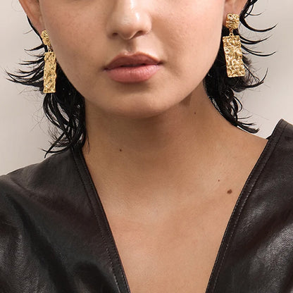 Lustre Gold Sculptural Earrings