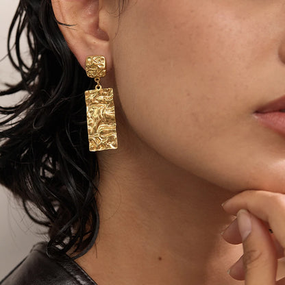 Lustre Gold Sculptural Earrings