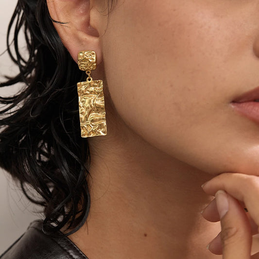 Lustre Gold Sculptural Earrings