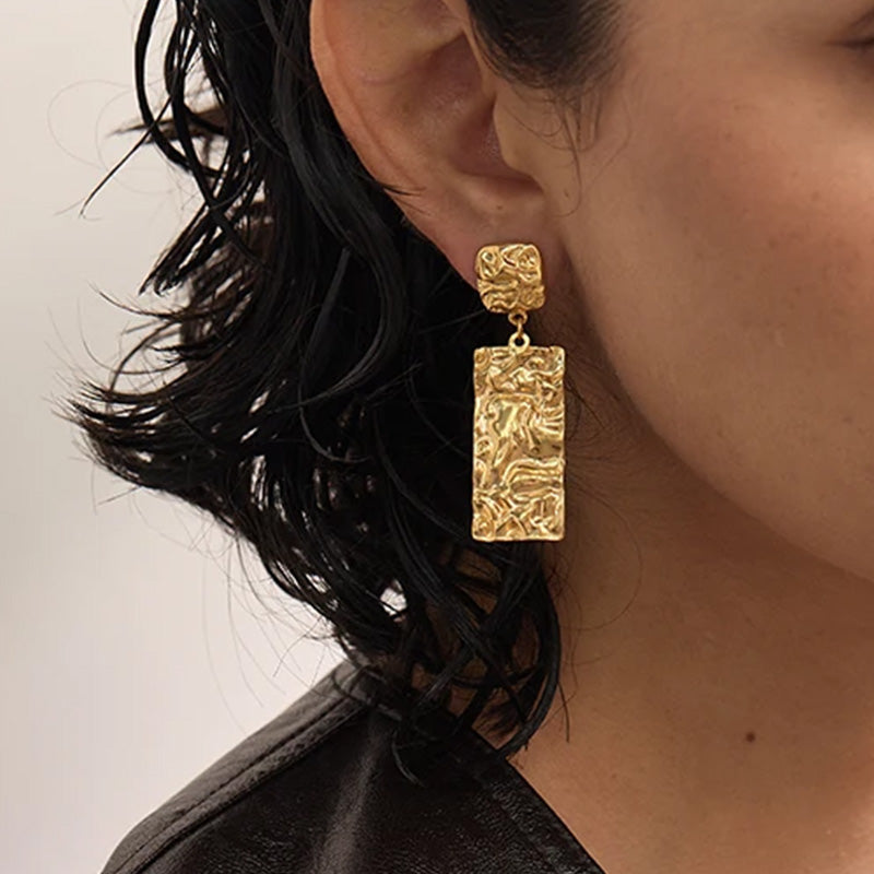 Lustre Gold Sculptural Earrings